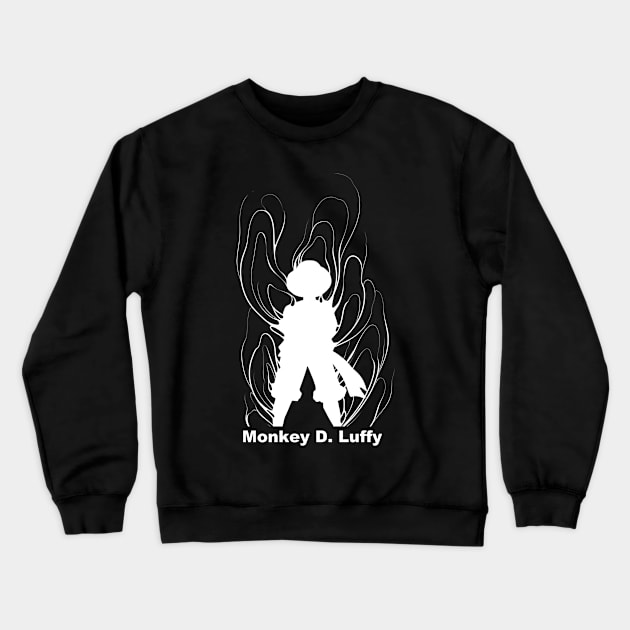 Monkey D. Luffy Silhoutte Crewneck Sweatshirt by mylistart